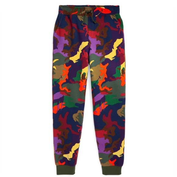 Polo Ralph Lauren Other - POLO BY RALPH LAUREN Sz 7 Colorful Kids Camo Joggers with Fleece Interior